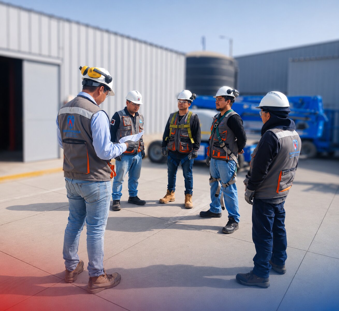 Técnicos Servelecop trabajando en instalación de seguridad